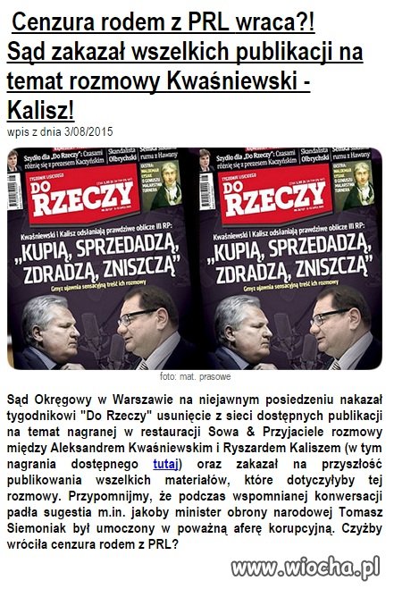 Cenzura "wraca"