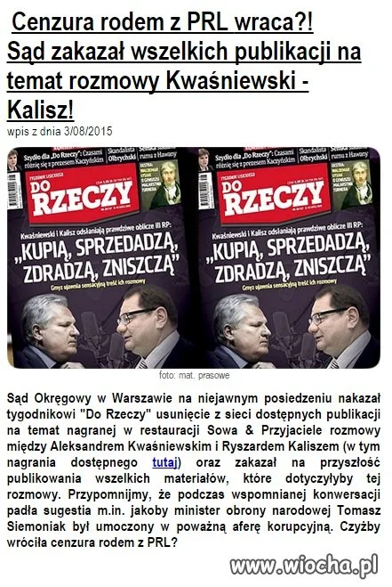 Cenzura "wraca"
