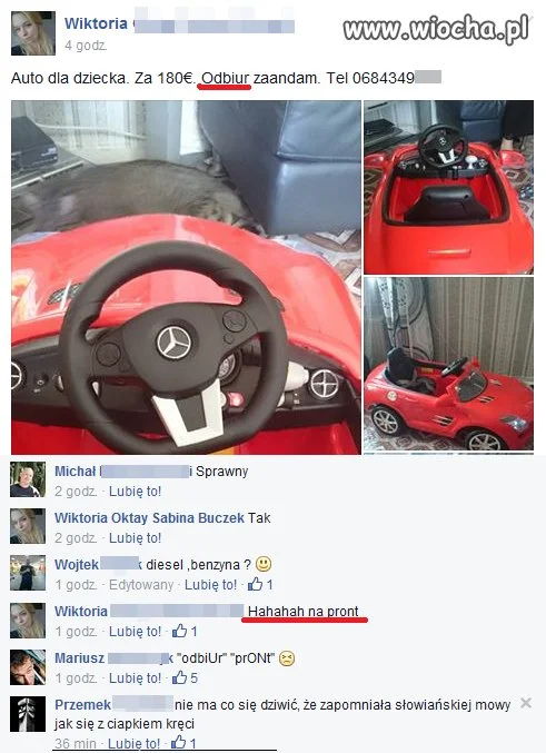 Odbiur auta na pront