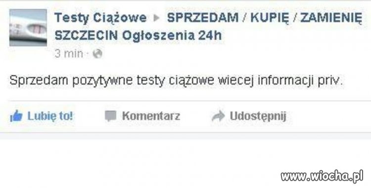 Takie ogłoszenie... 