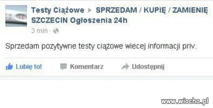 Takie ogłoszenie... 