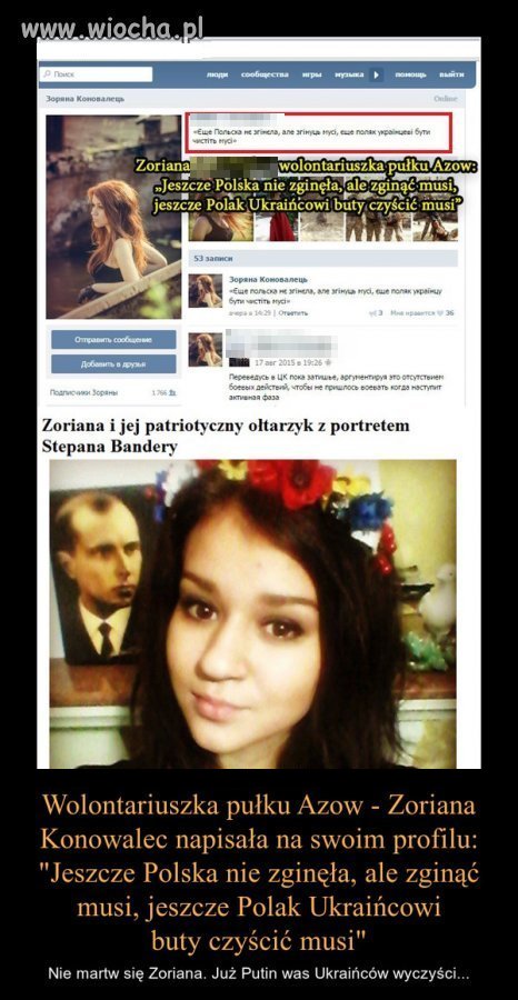 Ukrainka nawoluje do nienawiści do polaków