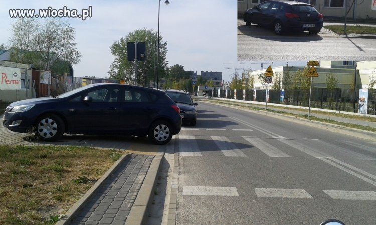 Wieśniak blokuje przejście dla pieszych