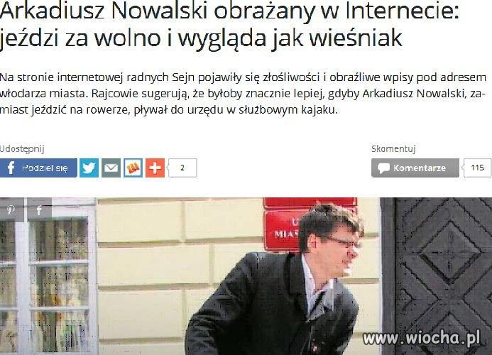 Burmistrz na rowerze