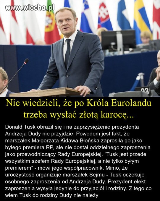 Były premier "się obraził"