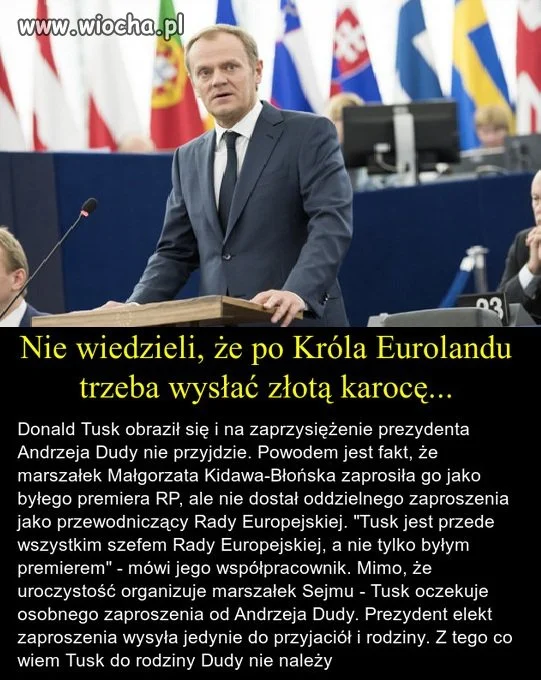 Były premier "się obraził"