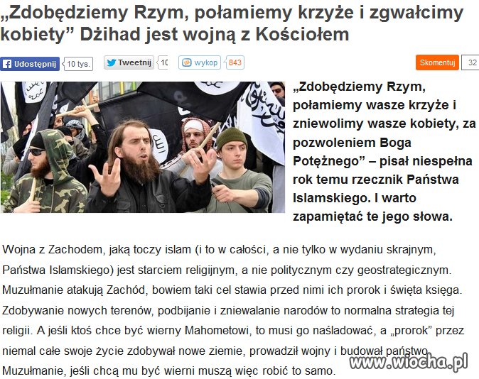 Dżihad jest wojną z Kościołem