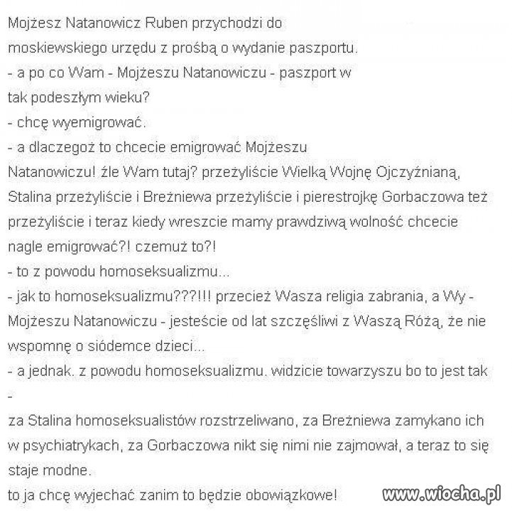 Pozwolę sobie dodać mały dowcip