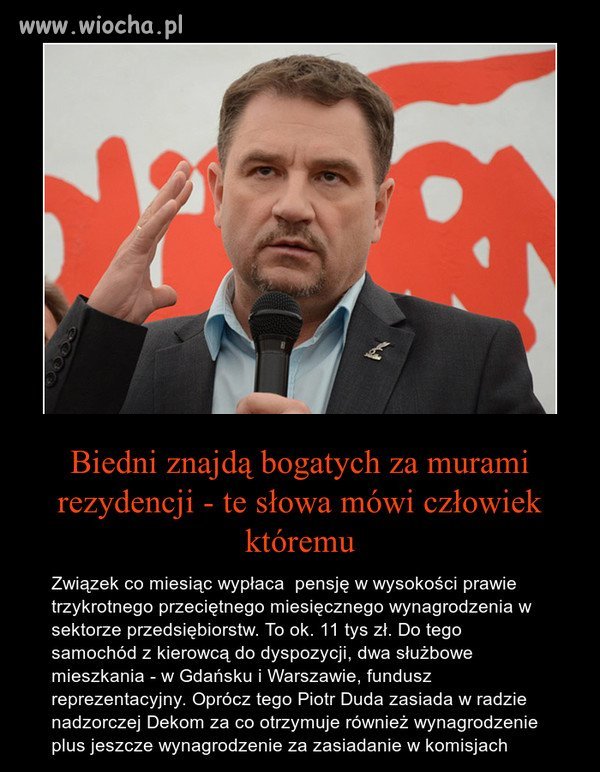 Watażka i hipokryta a nie związkowiec