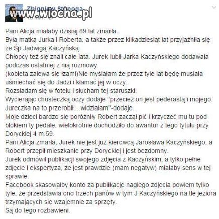 Stonoga oskarża ale zdjęcia nie publikuje