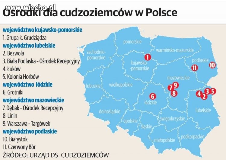 Gdzie PO ulokuje imigrantów.