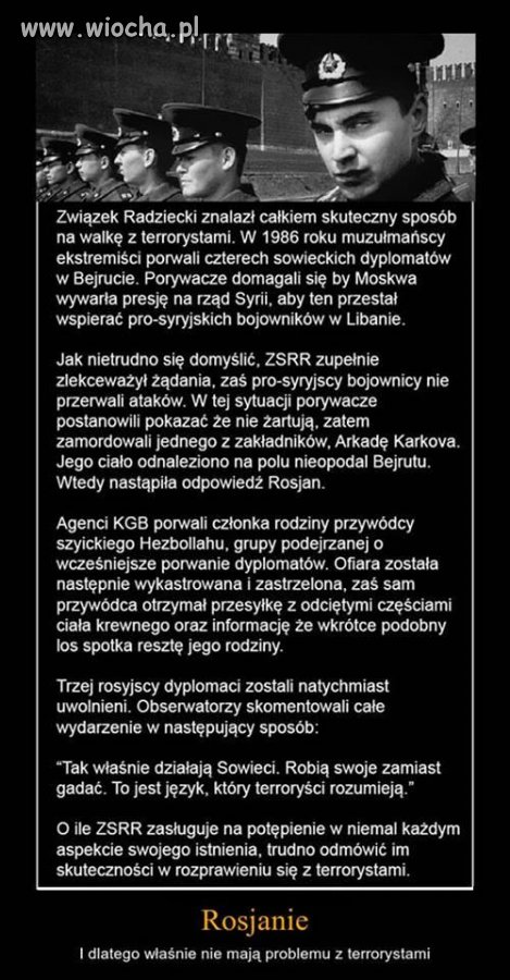 Do terrorystów trzeba mówić ich językiem.