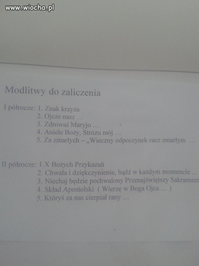Modlitwy do zaliczenia-klasa 1 SP dziecko 6 lat