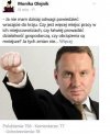 Monika Olejnik umieściła na fb fotomontaż A.Dudy 