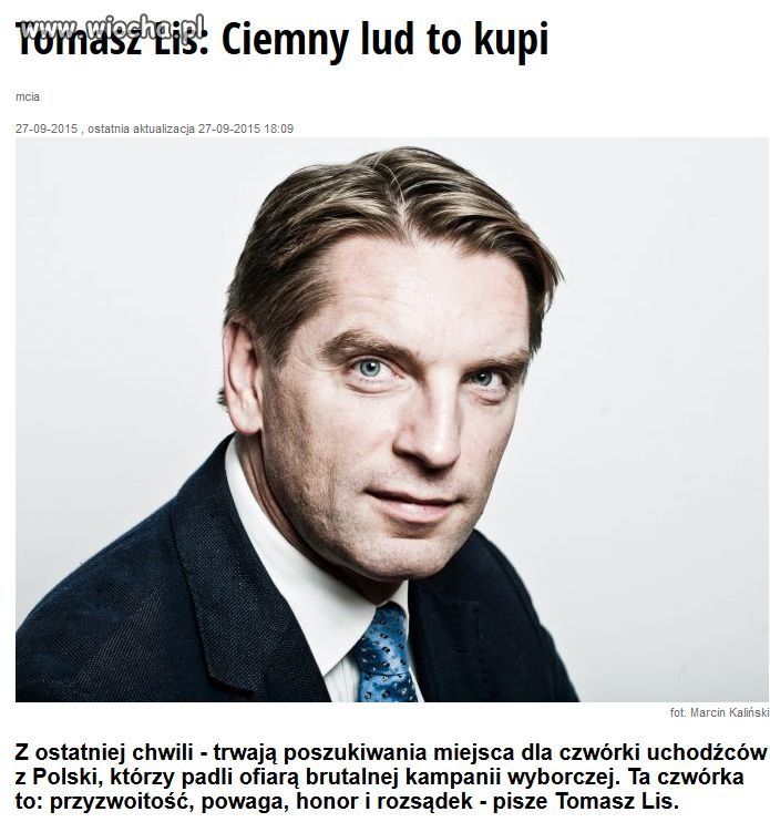 To nowa publikacja Lisa w Newsweeku...