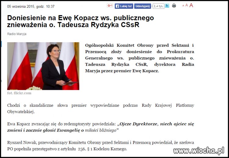 ZA TE SKANDALICZNE SŁOWA