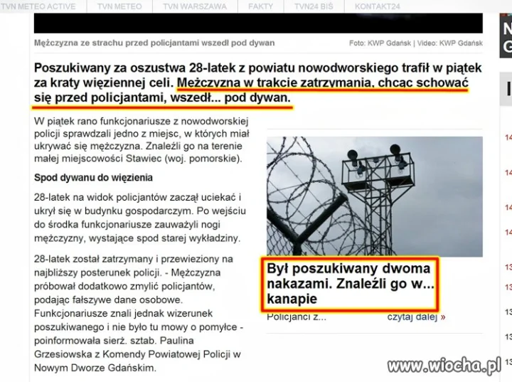 "Próbował ukryć się... pod dywanem"