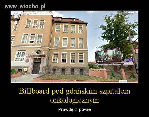 Billboard pod szpitalem