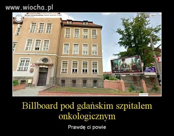 Billboard pod szpitalem