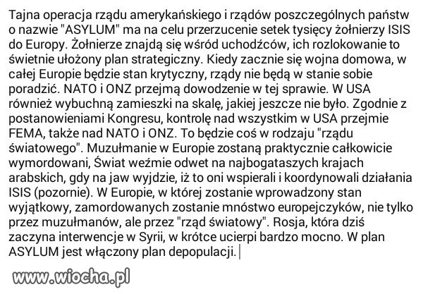 Plan powstał już dawno temu.