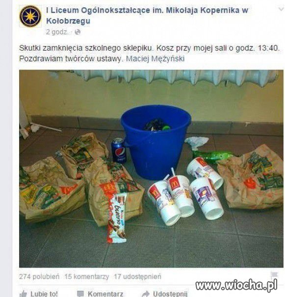 ZAMKNĘLI SZKOLNY SKLEPIK BO TAKA JEST USTAWA