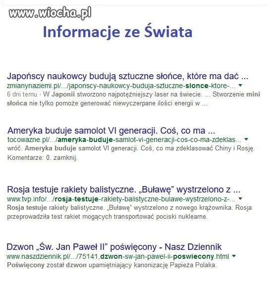 Informacje ze Świata