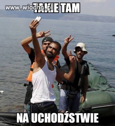 Biedni, uciekający przed wojną imigranci.