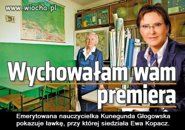 Wychowała premiera