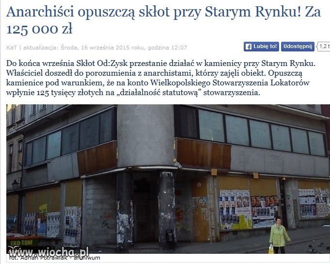 Poznań: mieszkali bezprawnie, żądają pieniędzy...