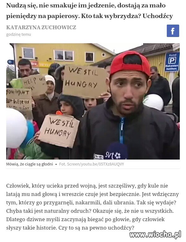Biedni uchodźcy nie mają na papierosy
