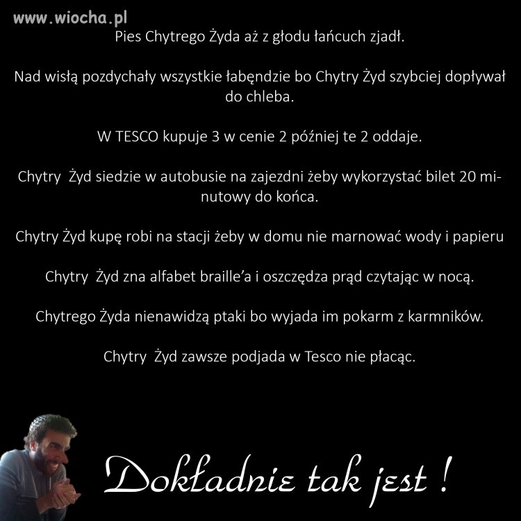 Chytry Żyd dokładnie tak jest ! 3/3