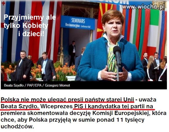 POLITYCZNIE! tak ale tylko kobiety i dzieci!