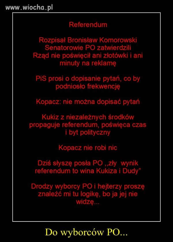 Do wyborców PO...