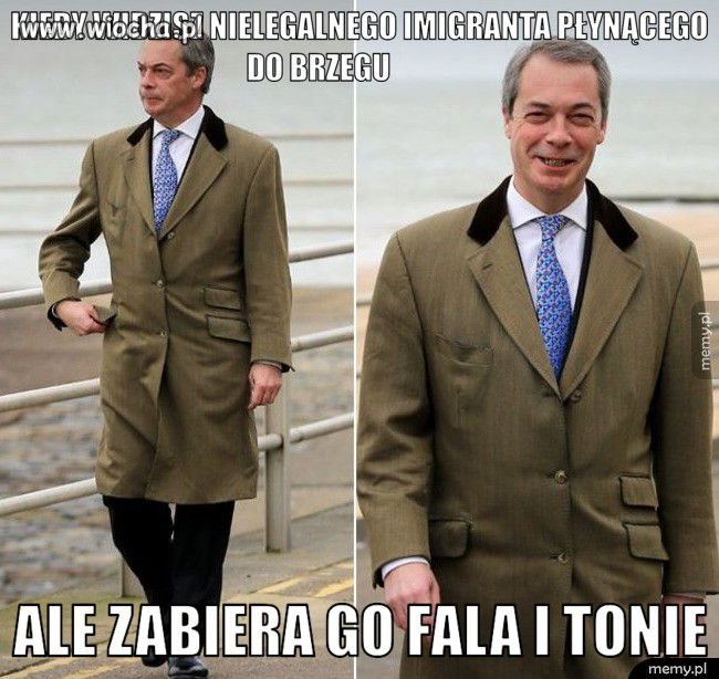 Nigel Farage spaceruje...