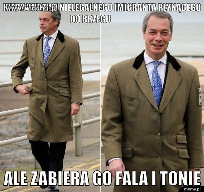 Nigel Farage spaceruje...