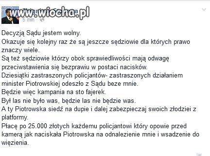Stonoga nie pójdzie do więzienia