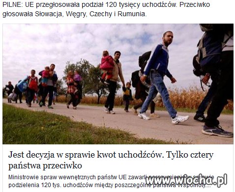 Polska głosowała"za"obowiązkowym kwotom uchodźców!