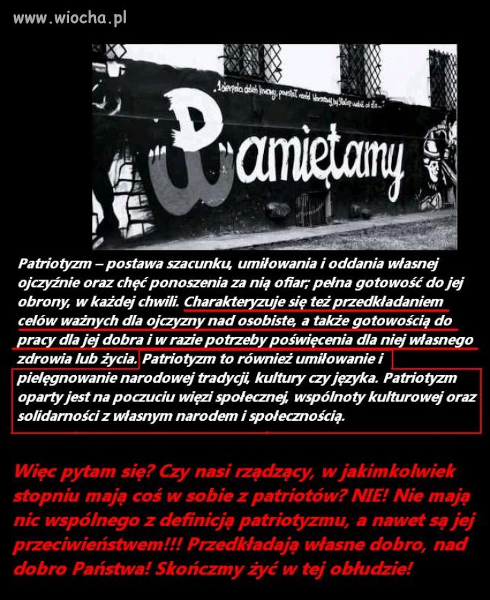 Politycy patrioci? No pewnie, tylko w jakim