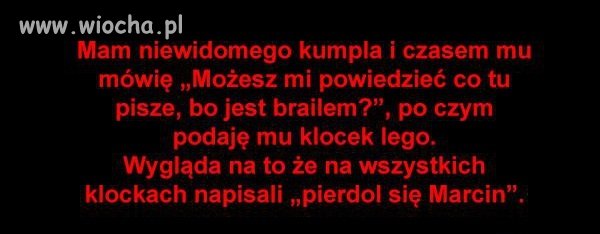 Lego i niewidomy