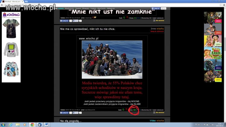 400 łapek w górze ...