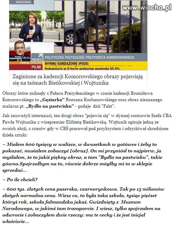 Znalazły się obrazy zaginione za Komorowskiego