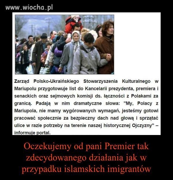 Może tak jakiś gest solidarności pani premier?