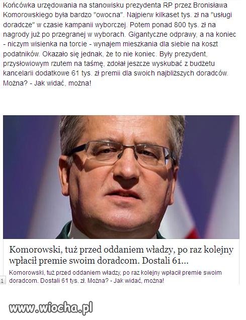 Polacy dziękują  za wspaniałe lata rządzenia.