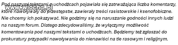 Wolność słowa według gazeta.pl