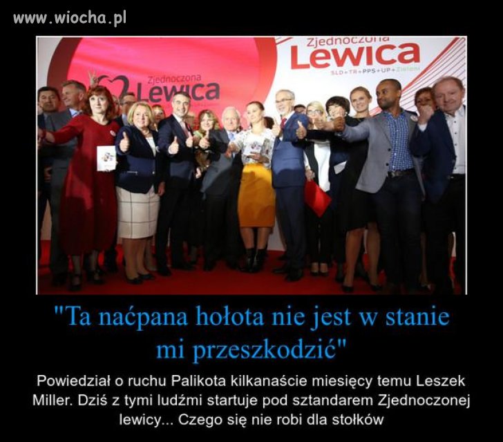 Kolejne potwierdzenie, że polityk dla stołka