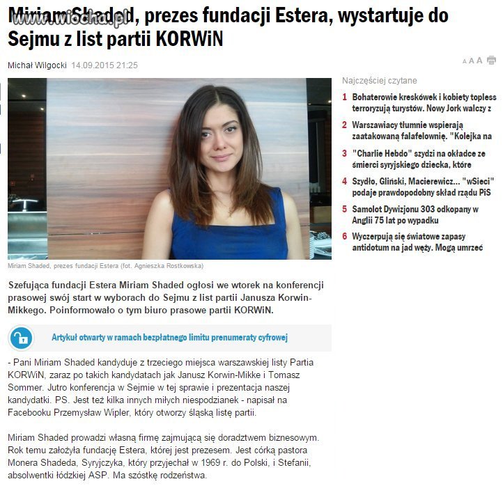 Ściąga uchodźców wystartuje z list KORWIN 