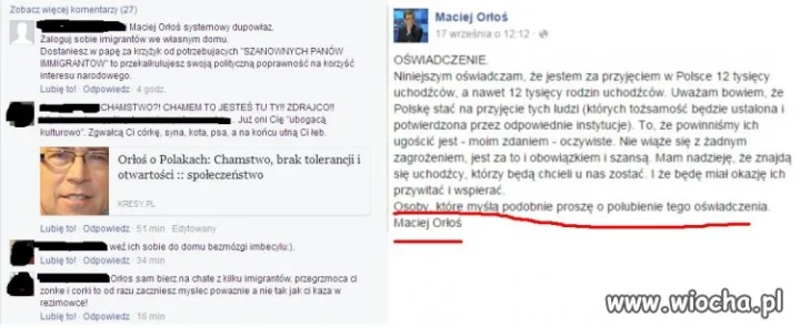 Lincz na Orłosiu na Facebooku