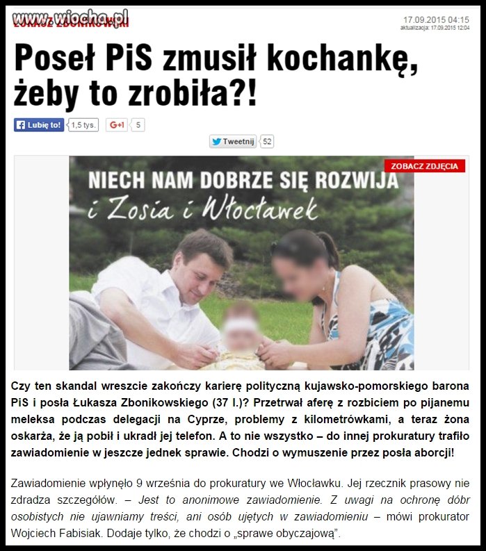 Powinien odejść z polityki po takim czymś