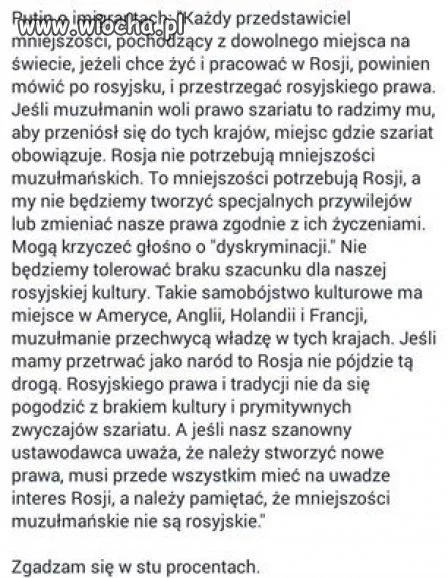 Słowo o imigrantach
