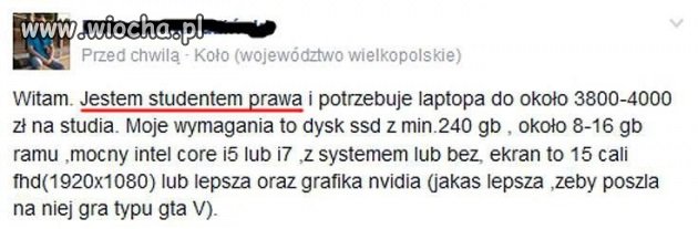 Po czym poznasz studenta prawa